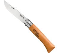 Opinel - Couteau de poche N°10 - Lame 10 cm Carbone XC90, manche en hêtre, Virobloc - Blister