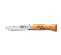 Opinel - N°06 Couteau de Poche en Blister - Lame 7 cm Carbone XC90, Manche Bois de Hêtre, Usage Quotidien, Bague de Sécurité Virobloc - Fabrication Française