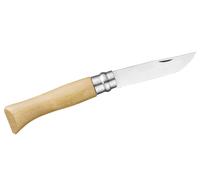 OPINEL Couteau No 08 carbone manche hêtre lame acier carbone 8,5cm de long