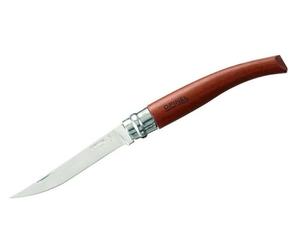 OPINEL, Couteau pliant Marron N°07, Acier au Carbone XC90, Facilité d'entretien, Résiste à la corrosion, Manche en hêtre vernis incolore, Lame de 8 cm, Avec bague de double sécurité Virobloc