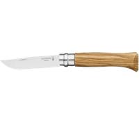 Opinel couteau de poche No. 8 Gamme de luxe, Inox, olivier