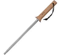 Opinel – Fusil à aiguiser revêtement acier Ø13 mm 25 cm manche hêtre lanière cuir