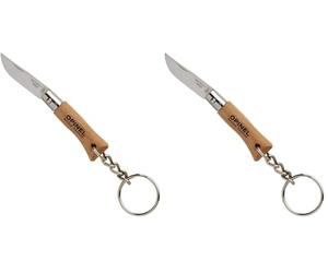 OPINEL Mini-Messer, Größe 2, rostfrei, mit Anhänger (Lot de 2)