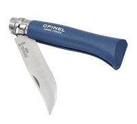 Opinel - N°08 Baroudeur Couteau de Poche en Blister - Lame 8,5 cm Acier Inox - Manche Charme - Bague de Sécurité Virobloc - Fabrication Française - Bleu Foncé