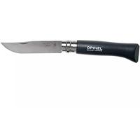 Opinel - N°08 Baroudeur Couteau de Poche en Blister - Lame 8,5 cm Acier Inox - Manche Charme - Bague de Sécurité Virobloc - Fabrication Française - Noir Brun