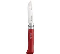 Opinel No. 08RV rouge, couteau de poche, acier inoxydable, lame 8,5 cm
