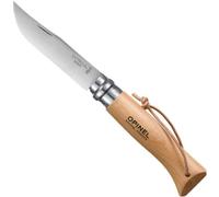 Opinel Couteau de poche N°8 Baroudeur Acier inoxydable Bague double sécurité Bois naturel