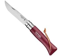 Opinel N°08 Burdeos Con Enlace de Cuero