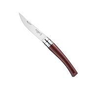 Opinel - N°08 Couteau de Poche Effilé - Lame Finition Poliglace 8 cm Inox, Manche Padouk, Usage Quotidien, Bague de Sécurité Virobloc - Fabrication Française
