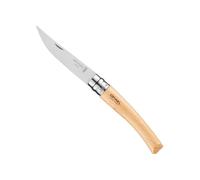 Opinel - N°08 Couteau de Poche Effilé - Lame Meulée Polie 8 cm Inox, Manche Bois de Hêtre, Usage Quotidien, Bague de Sécurité Virobloc - Fabrication Française