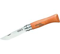 Opinel - N°08 Couteau De Poche En Blister - Lame 8,5 Cm Carbone Xc90, Manche Bois De Hêtre, Usage Quotidien, Bague De Sécurité Virobloc - Fabrication Française