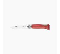 Opinel – Couteau pliant N°08 – Lame inox, manche bouleau lamellé rouge, Virobloc – Fab. France