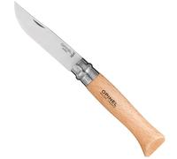 Opinel Couteau N°9 – Lame Yatagan 9 cm, Acier inoxydable martensitique, Virobloc