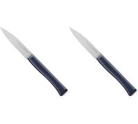 OPINEL - N°225 Couteau d'Office Intempora - pour Trancher, Éplucher, Émincer, Peler - Lame Inox Rigide - Manche Polyoxyméthylène Robuste - Fabrication Française (Lot de 2)