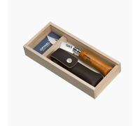 OPINEL-Plumier avec couteau inox, manche olivier et son étui n°8 Opinel