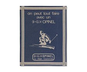 Opinel - Torchon Motif "On peut tout faire" - Tissage Jacquard 100% Coton - Haute Qualité - Lavage en Machine - Fabrication Française Traditionnelle - 50 x 70cm