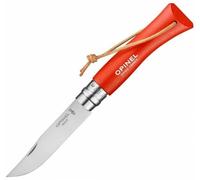 Opinel Couteau Baroudeur n° 7 VRI Orange avec Lacet Cuir