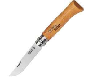 Opinel VRI N°08 Carbone Hêtre avec Étui en Cuir 000815