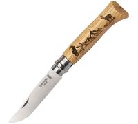 Opinel - No 08 Animalia - Couteau - chamois / oak