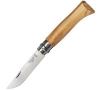 Opinel couteau de poche No. 8 Gamme de luxe, Inox, olivier