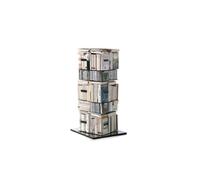 OPINION CIATTI bibliothèque PTOLOMEO X4 PTX4-C 110 (Structure et étagères noires, base inox H 110 - Structure et étagères en tôle base en acier [...]