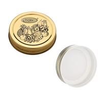 OPIROS Capsules à vis pour pots pots bocaux en verre pour confitures maison en conserve bouchon avec filetage (diamètre 86 mm, pièces 6)