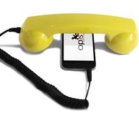 Opis 60S Micro - Combiné Telephone Portable/Écouteurs Filaire/Casque Audio En Forme Combiné Téléphonique Compatible Avec Iphone Avec Lightning (Adaptateur Inclus) (Jaune)[CAS6210999]