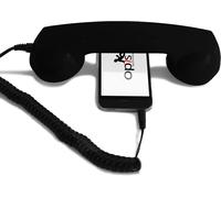 Opis 60S Micro - Combiné Telephone Portable/Écouteurs Filaire/Casque Audio En Forme Combiné Téléphonique Compatible Avec Iphone Avec Lightning (Adaptateur Inclus) (Noir)