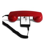 Opis 60s Micro: Un Combiné Téléphone Portable Rétro et Combiné USB-C/Jack pour iPhone 15+ et Android (Rouge)