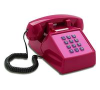 Opis PushMeFon Cable: Téléphone Fixe Vintage rétro à Touches, idéal pour Une décoration Murale ou Un Usage coloré Violet-Rose