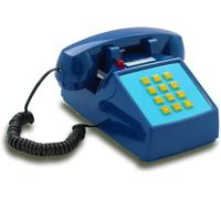 Opis Pushmefon Cable : Téléphone Fixe Vintage/Telephone Filaire/Telephone Fixe Compatible Box/Telephone Retro/Telephone Fixe Vintage/Téléphone Ancien/Telephone Vintage Bleu Oscure
