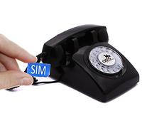 Opis Technology 60s Mobile 4G - Téléphone Rétro à Cadran Rotatif avec Carte SIM, Vraie Sonnette Métal, 4G Volte Débloqué, Design Vintage Années 60 (Noir, Alimentation Incluse)