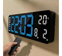 Opis Technology Clock 1 XL Horloge Murale LED Rétro 32 cm, Bleu-Blanc