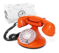 Opis FunkyFon Cable : Telephone Fixe Vintage/Telephone Filaire Vintage/Telephone Retro/Telephone Fixe Retro/Telephone Fixe avec Fil/Telephone Vintage Retro/Telephone Orange
