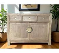 OPIUM OUTLET Armoire buffet - Commode de mariage - Meuble asiatique entièrement assemblé - Style vintage - Oriental, asiatique, chinois (naturel)