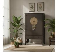 OPIUM OUTLET Armoire de mariage orientale, Asia Chine, commode asiatique, meuble chinois, marron-gris, entièrement assemblé, aspect vieilli, buffet vintage