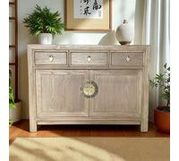 OPIUM OUTLET Commode chinoise Asia Sideboard armoire orientale meubles asiatiques vintage buffet armoire de mariage entièrement montée nature
