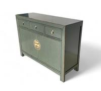 OPIUM OUTLET Commode de mariage - Meuble asiatique entièrement assemblé - Style vintage - Oriental, asiatique, chinois (gris foncé)