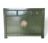OPIUM OUTLET Commode de mariage - Meuble asiatique entièrement assemblé - Style vintage - Oriental asiatique chinois (olive)