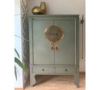 Opium Outlet Furniture Cabinet commode Sideboard Wedding Cabinet Asian Oriental Chinese Vintage Wood Olive Green