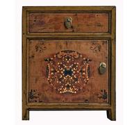 OPIUM OUTLET Meuble armoire commode Table de chevet chinois asiatique oriental, entièrement assemblé