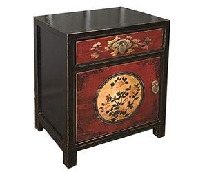 OPIUM OUTLET Meuble Chambre Commode Table de Nuit Table de Chevet Console Buffet chiffonnier Cabinet Armoire Chinois Asiatique Oriental Antique Vintage Shabby-Chic