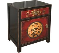 OPIUM OUTLET Meuble de chevet en bois commode console chinoise asiatique meuble de mariage oriental style vintage style ancien