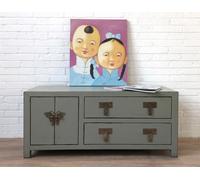OPIUM OUTLET Meuble meuble commode chinois asiatique oriental, entièrement assemblé