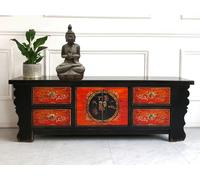 OPIUM OUTLET Meuble meuble commode chinois asiatique oriental, entièrement assemblé
