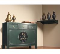 OPIUM OUTLET Meuble meuble commode chinois asiatique oriental, entièrement assemblé