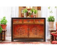 OPIUM OUTLET Meuble meuble commode chinois asiatique oriental, entièrement assemblé