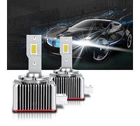 OPL5 Ampoule D1S LED, 2022 Nouvelle Version Phare D1S LED 100% CANBUS Remplacent Les Ampoule au Xénon OEM, 8600LM 70W 6000K Xenon Blanc Kits de Conversion de Lampes LED Extrêmement Lumineus (2 PCS)