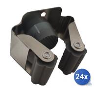 Opla 24x Gancio Thermo Porte-Scope Mur Inox Speedy Gris Pz.24