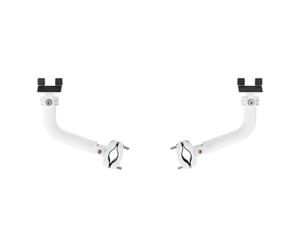 OPLITE - ScreenLock Pro Blanc - Système de Stabilisation pour Écrans XL & XXL, Bras Tubulaires Articulés, Réduction des Vibrations, Compatible Supports Tubulaires